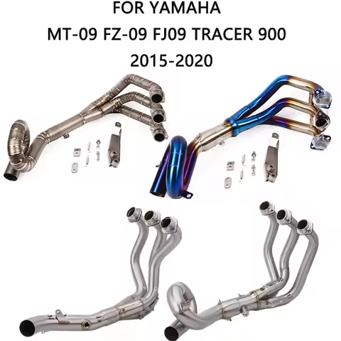 Slip On Motorcycle Exhaust Escape Systems Front Link Pipe Universal 51mm For MT-09 FZ-09 FJ09 MT09 T