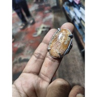 Jumbo lotus stone Titanium Ring Cincin Lelaki Cincin Titanium Anti Karat