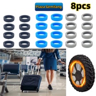 8PCS Universal Rubber Cover Luggage Wheel Protector Silicone WheelSilent Rubber Luggage Protector Re