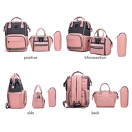 Lequeen Composite Bag Diaper Bag 3PCSSet Backpack Travel Bag Multifunctional Large Capacity Handbag