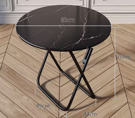 可折疊桌簡易木圓桌(黑理石)(尺寸:高70CM,寬80CM)