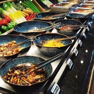 Buffet Restaurant Minggu Extra Large Ceramic Setting Stall Large Bowl Fresh Cut Mixed Meat Bowl Bowl