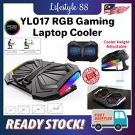 *New Version* RGB Gaming Laptop Cooler Two Powerful Fans USB Adjustable Speed Height Cooling LED Lig
