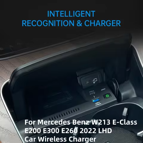 Car Wireless Charging Charger Mobile Phone Fast Charging Plate for Mercedes Benz W213 E-Class E200 E