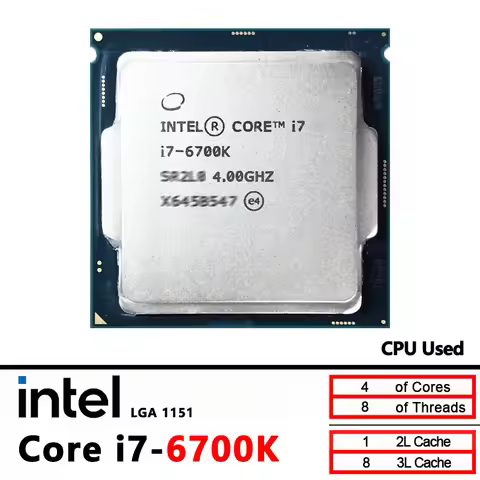 Intel Core i7-6700k i7 6700K i7 6700 K 4.0 GHz Used Quad-core Eight-Thread 91W CPU processor LGA 115