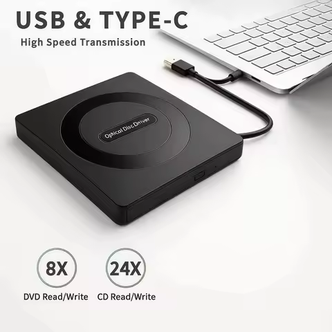 USB 3.0 Type C External Optical Drive CD DVD RW Super Drive for Laptop Notebook - DVD Writer And Bur