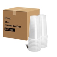 [32oz - 600 ct] PP Plastic Cold Disposable Plastic Cups, 104.5mm Diameter, BPA Free & 100% Recyclabl