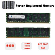 Samsung Memoria RAM DDR3 8GB 1333MHz 1600MHz 1866MHz หน่วยความจำเซิร์ฟเวอร์ PC3L PC3-10600R PC3-1280