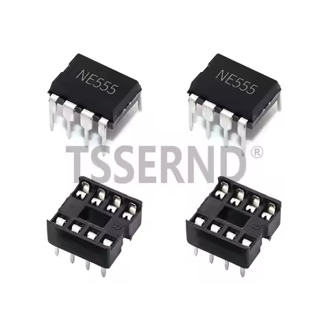 20Pcs , (10 Each) NE555 NE555P IC 555 Timer Programming Oscillator Chip & 8 Pin DIP Sockets