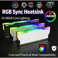 ARGB RAM Heatsink Cooler | Universal for DDR3 DDR4 DDR5 ECC RGB Memory Heat Spreader