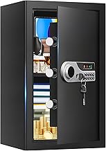 Digital Safe Box with Keypad Lock, 1.8 Cu Ft, 17.72 x 13.78 x 12.99 inches, Black