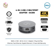 Dell DA305 6 in 1 USB C Mobile Adapter (USB Type C to HDMI / Display Port / Ethernet / USB-C / x2 US
