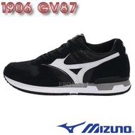 鞋大王Mizuno美津濃 D1GA-190909(GV87) 黑X白 1906休閒運動鞋 038M