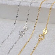 1ชิ้น สร้อยคอโซ่ไขว้ขัดเงาทองชุบเงินแท้ S925 อย่างหรูหรา, 45ซม./18นิ้ว, เหมาะสำหรับใส่ทำงานประจำวันแ