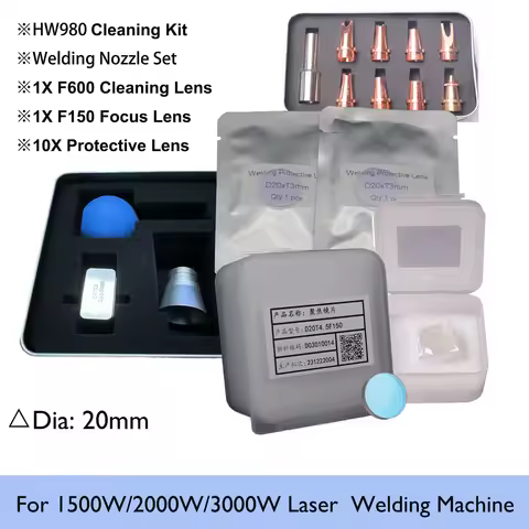 Laser Protection Lens Focusing lens D20 Cleaning lens M16 Welding Nozzle for RECI HW980 Gun 1500W-30