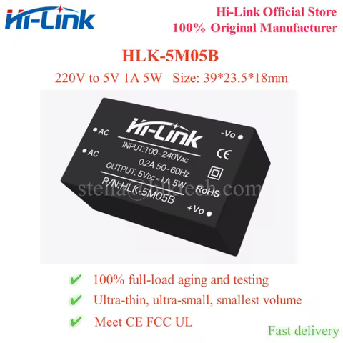 HLK-5M05B 5W 220V to 5V 1A HLK-5M12 HLK-5M05 HLK-5M24 HLK-5M03 HLK-5M09 Hi-Link AC DC power module 3