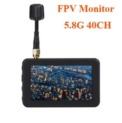 Micro 5.8G 40CH 3 Inch LCD 480x320 Auto Search FPV Monitor Build-in Battery For FPV Drone