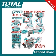 TOTAL COMBO SET ชุดที่ 112 รุ่น TOSLI241169 ชุดคอมโบเครื่องมือไร้สาย 4 ชิ้น