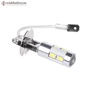 Wishlistforyou 2Pcs Car Light H3 LED High Power Fog Daytime Running Bulb 10SMD 5630 5730 Bright Auto