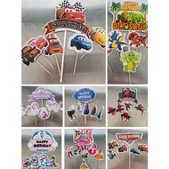 Birthday Cake Topper Paper Topper Birthday Cake Skewer Princess Baby Shower/ Spiderman Unicorn Car D