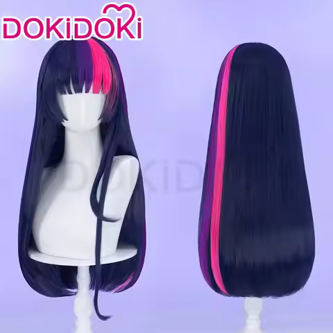 IN STOCK Fluttershy Sparkle Rainbow Sunset Shimmer Wig DokiDoki Women Fantasy Cosplay Wig Free Wig C