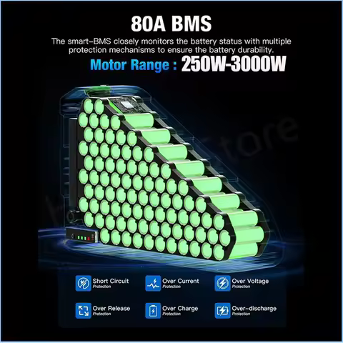 Originele 36v48V 52V Batterij Bafang 20ah 30ah 40ah 50ah Batterij EBike 60V 72V 50AH 60Ah Lithium Ba