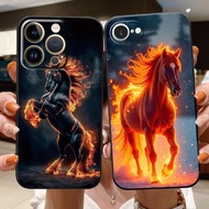 Burning Horse Case for iPhone 17 16 15 14 13 12 11 8 7 6 6s 6p 7p 8p 6g 7g 8g Pro Max XR XS xsmax Pl