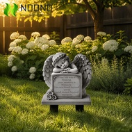 NOONOPH Garden Angel Statue, Commemorative Design 5.11x7.8in Angel Tombstone Plaque, Sentimental Gre