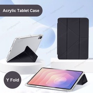 For 2025 Samsung Galaxy Tab S11 Ultra 14.6 " SM-X930/X936/X936B Case Smart Fold Acrylic Clear Stand 