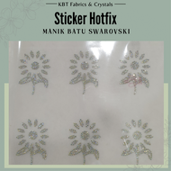 Sunflower Bunga Matahari Sticker Hotfix Batu Manik Copy Swarovski Tampal Premium Grade