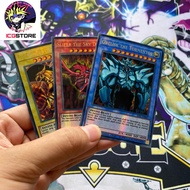 Combo 3 Gods of Yugioh Egypt TCG Osiris Obelisk Ra – Secret Rare - Free card cover.