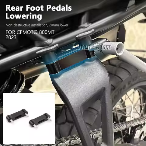 For CFMOTO 800 MT 800MT 800MT 800Mt 800mt 2023 CNC Aluminum Passenger Footpeg Footrest 20mm Lowering
