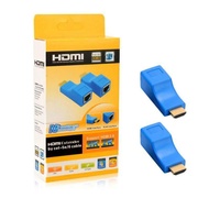 𝟐𝐏𝐜𝐬 HDMI Extender 30M To RJ45 Cat5e Cat6 Network Cable LAN Ethernet Adapter Network Extender