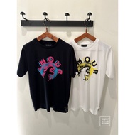 Ready Stock Trendy agnes b.sport Dinosaur Letter logo Print Short Sleeve Fashion Casual 100% Cotton 