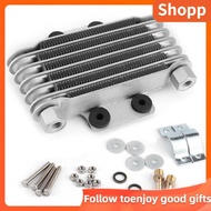 Shopp 6 Row Oil Cooler Engine Silver Motorcycle Universal