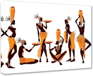 African Women Dance Canvas Wall Art For Living Room Decor African Girl Black Women  Paintings Kitche