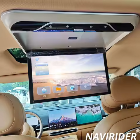 S 17.3Inch 1920*1080P Android 13 For Volkswagen T4 Car Roof Ceiling Monitor Multimedia Video Player