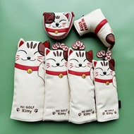 Lucky Cat Golf Club Cover Club Head Cover Club Protective Cover Small Chicken Leg Cover No. 1 Wooden