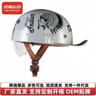 3C Certified Motorcycle Motorcycle Half Helmet Retro Scoop Helmet Venom Shrink Lens Baseball Cap Mot