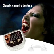 Retractable Vampire Teeth Dentures Fangs Halloween Cosplay Vampire Fangs Dentures Zombie Teeth