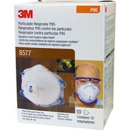 SIRIM AND DOSH APPROVED 3M™ Particulate Respirator 8577, P95, with Nuisance Level Organic Vapor Reli