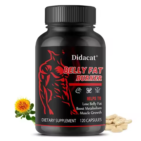 Didacat Belly Fat Burner for Men - Burn Belly Fat, Tighten Abs, Boost Muscle Growth, Metabolism - Ca