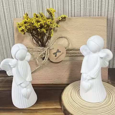 3D Angel Silicone Mold with Wings, Holding a Heart , Easy to Demold Fine Design Molds, Suitable for 