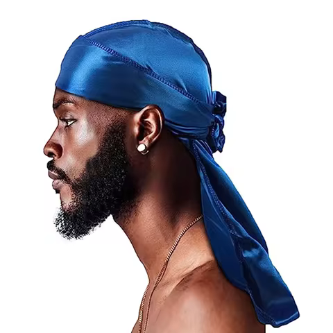 Unisex Long Silky Durag Pirate Hat Durag Chemo Caps Skull Hat Turban Men Women Bandana Chemo Cap Hea