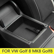 Car Armrest Storage Box Tray Center Console Organizer Holder for Volkswagen VW Golf 8 MK8 Golf8 Acce
