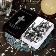 [Original Genuine] Heaven and Earth Cover 12X7cm Black Shadow Tarot English Board Game Gothic Whispe