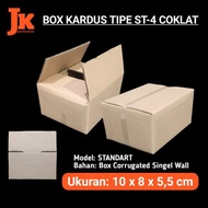 KARDUS ST-4 KOTAK BOX KARTON CORRUGATED STANDART COKLAT KECIL POLOS TEBAL PACKING SEPATU ACSESORIS S