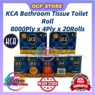High Qulity KCA Toilet paper Premium Bathroom Tissue (8000ply x 4Ply X 20 Rolls) Premium Toilet Pape