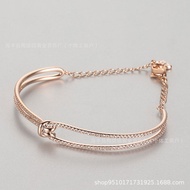 Swarovski 1: 1 Pair Version Romantic Knot Knot Bracelet Female Swarovski Elements Crystal Knot Brace