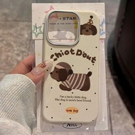 Silver Camera Leather Case - Little Dog